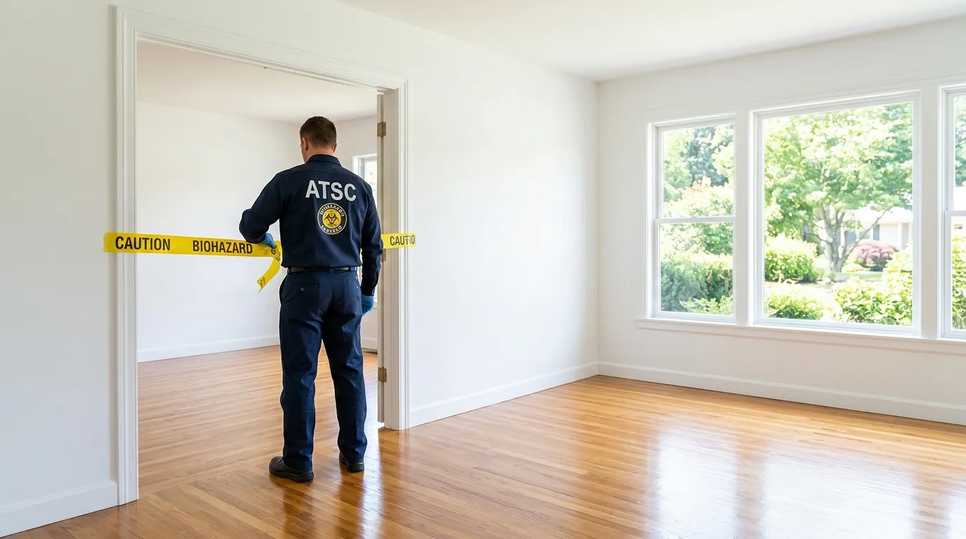 Certified biohazard cleanup crew performing Crime Scene Cleanup in Chantilly